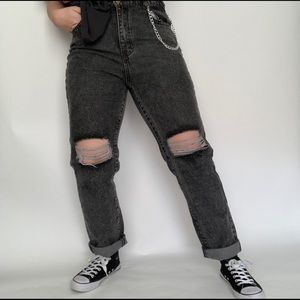 *SOLD* SheIn high waisted ripped mom jeans